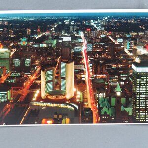 Vintage Postcard - City Hall Nathan Phillips Square at Night - Royal Specialty